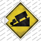 Down Grade Novelty Diamond Sticker Decal