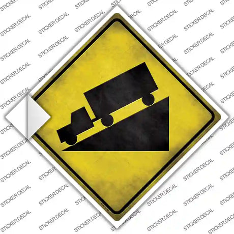 Down Grade Novelty Diamond Sticker Decal