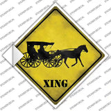 Carriage Xing Novelty Diamond Sticker Decal