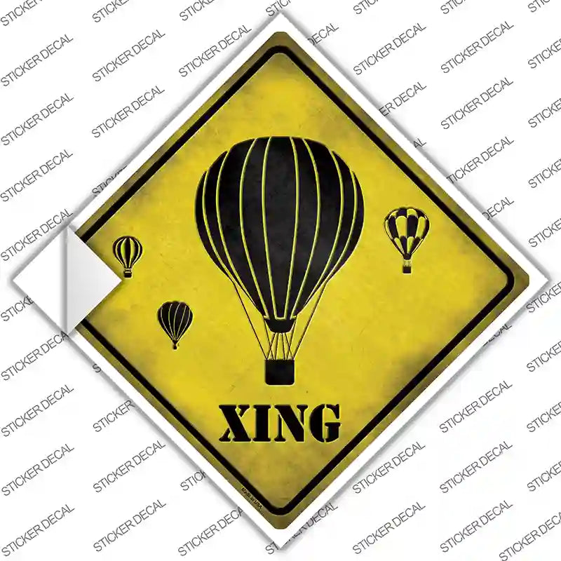 Air Balloon Xing Novelty Diamond Sticker Decal