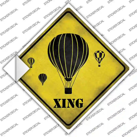 Air Balloon Xing Novelty Diamond Sticker Decal