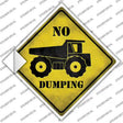 No Dumping Novelty Diamond Sticker Decal