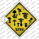 Mushrooms Xing Novelty Diamond Sticker Decal