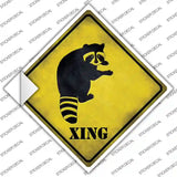 Raccoon Xing Novelty Diamond Sticker Decal