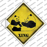 Pandas Xing Novelty Diamond Sticker Decal