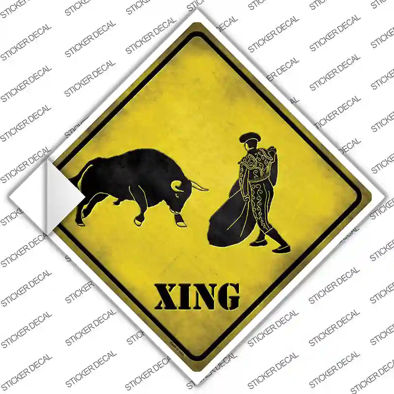 Bullfight Xing Novelty Diamond Sticker Decal