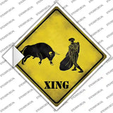 Bullfight Xing Novelty Diamond Sticker Decal