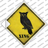 Owl Xing Novelty Diamond Sticker Decal