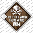 Time Flies Having Rum Novelty Diamond Sticker Decal