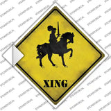 Knight on Horse Xing Novelty Diamond Sticker Decal
