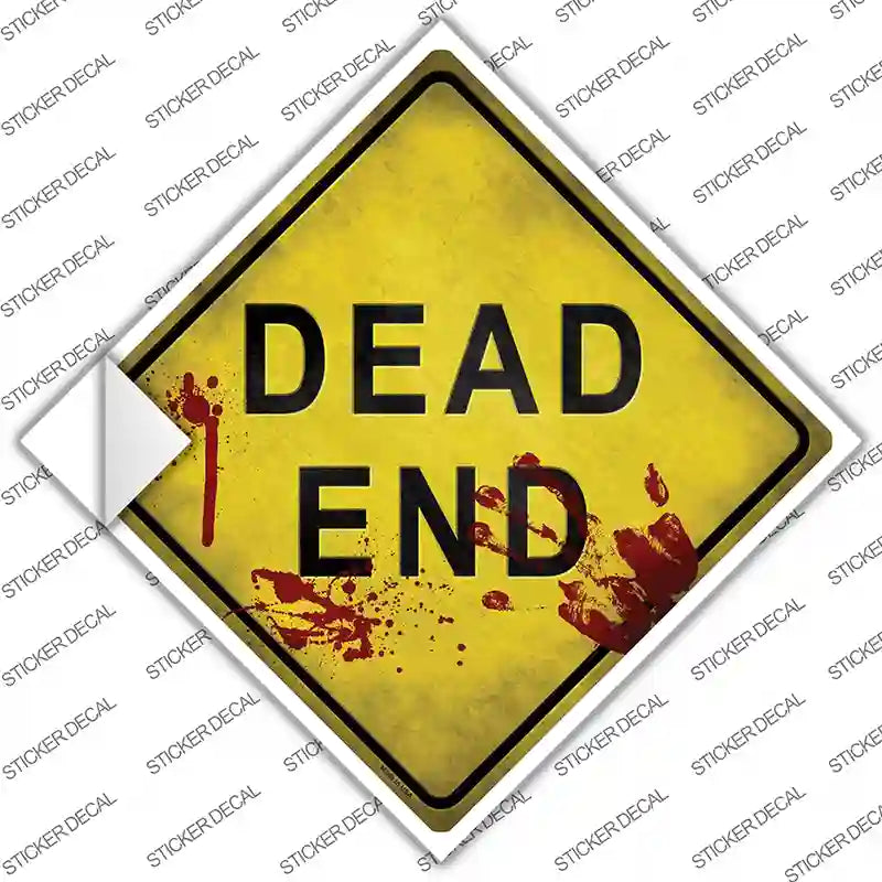 Dead End Bloody Novelty Diamond Sticker Decal
