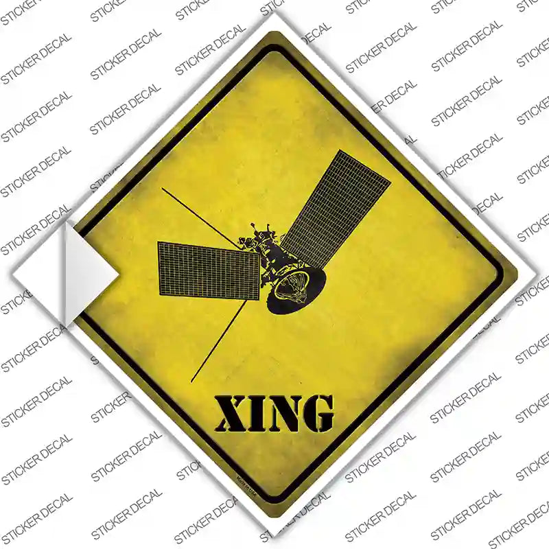 Satellite Xing Novelty Diamond Sticker Decal