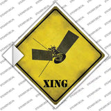 Satellite Xing Novelty Diamond Sticker Decal