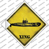 Submarine Xing Novelty Diamond Sticker Decal