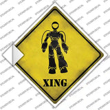 Female Robot Xing Novelty Diamond Sticker Decal