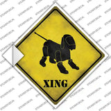 Robot Dog Xing Novelty Diamond Sticker Decal