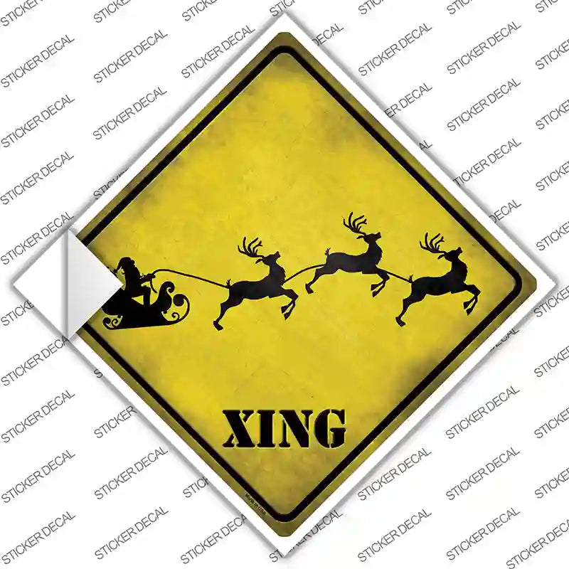 Santa Xing Novelty Diamond Sticker Decal