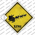 Santa Sleigh Novelty Diamond Sticker Decal