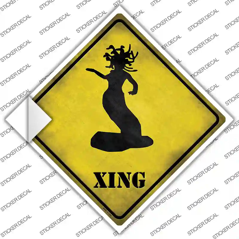 Medusa Xing Novelty Diamond Sticker Decal