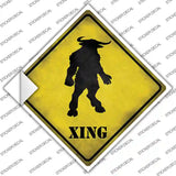 Minotaur Xing Novelty Diamond Sticker Decal