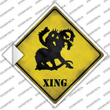Multi-Headed Dragon Xing Novelty Diamond Sticker Decal