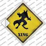 Werewolf Xing Novelty Diamond Sticker Decal