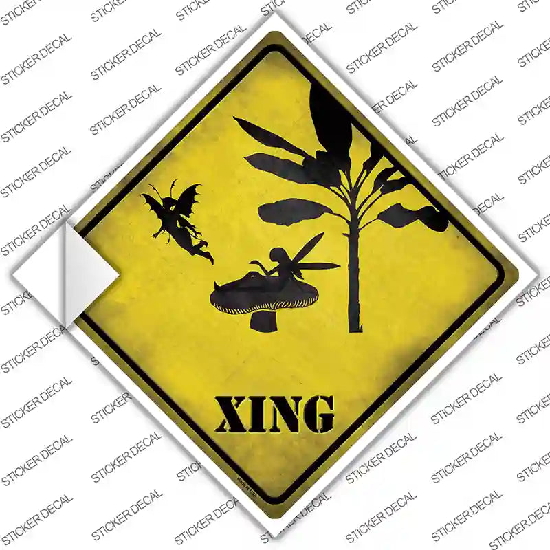 Fairies Xing Novelty Diamond Sticker Decal