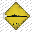 Battleship Xing Novelty Diamond Sticker Decal