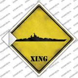 Battleship Xing Novelty Diamond Sticker Decal