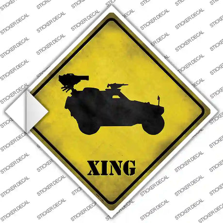 Truck Mounted Weapon Xing Novelty Diamond Sticker Decal