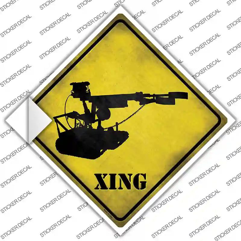 Robotic Bomb Disposal Unit Xing Novelty Diamond Sticker Decal