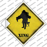 Soldier Carrying Wounded Xing Novelty Diamond Sticker Decal
