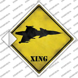 Jet Fighter Xing Novelty Diamond Sticker Decal