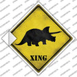 Triceratops Xing Novelty Diamond Sticker Decal