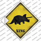 Triceratops Xing Novelty Diamond Sticker Decal