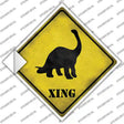 Brontosaurus Xing Novelty Diamond Sticker Decal