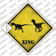 Velociraptors Xing Novelty Diamond Sticker Decal