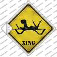 Lady On Laptop In Pool Lounge Xing Novelty Diamond Sticker Decal