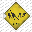Speed Skating Group Xing Novelty Diamond Sticker Decal