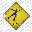 Figure Skater Xing Novelty Diamond Sticker Decal