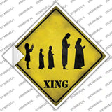 Group Praying Xing Novelty Diamond Sticker Decal