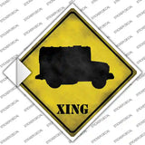 Military Truck Xing Novelty Diamond Sticker Decal