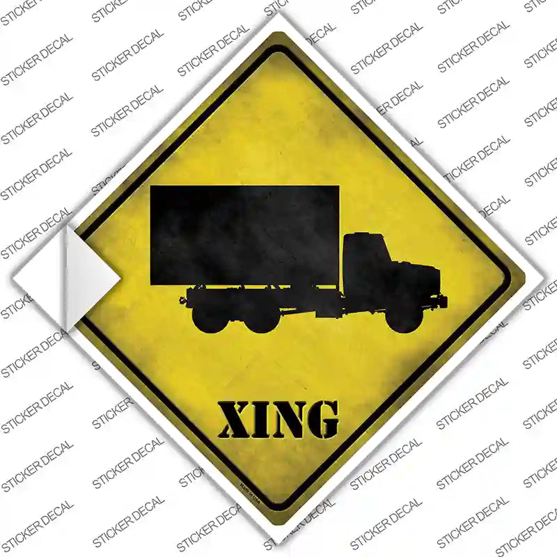 Supply Truck Xing Novelty Diamond Sticker Decal