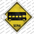 Double-Decker Bus Xing Novelty Diamond Sticker Decal