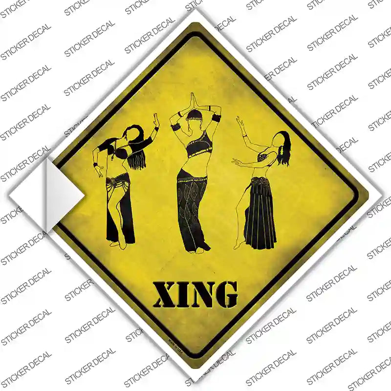 Belly Dancers Xing Novelty Diamond Sticker Decal