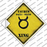 Taurus Zodiac Symbol Xing Novelty Diamond Sticker Decal