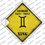 Gemini Zodiac Symbol Xing Novelty Diamond Sticker Decal