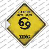 Cancer Zodiac Symbol Xing Novelty Diamond Sticker Decal