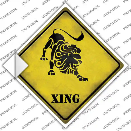 Leo Zodiac Animal Xing Novelty Diamond Sticker Decal