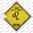 Leo Zodiac Symbol Xing Novelty Diamond Sticker Decal